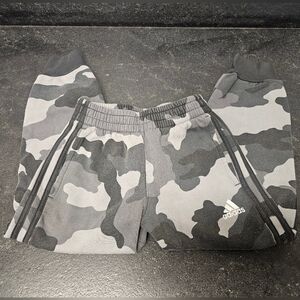 Adidas Kids Camo Joggers - Black and Gray